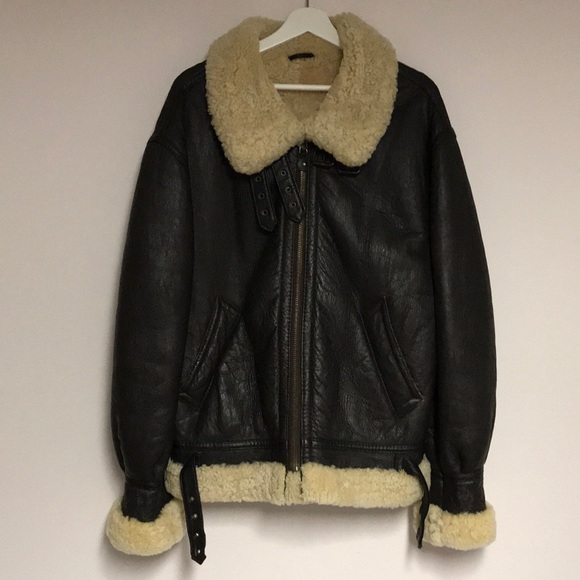 Vintage Other - VINTAGE ORIGINAL SHEARLING UK B3 BOMBER JACKET M